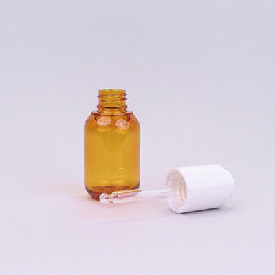kopen Amber PETG Plastic oogdruppelflessen 30 ml met witte druppel voor haar serums online manufacture