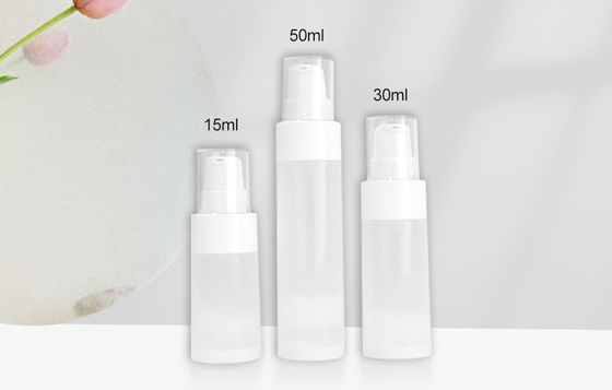 15 ml 30 ml luchtloze huidverzorgingsfles Verpakking Halve transparante lege huidverzorgingscontainers