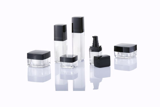 Chique Acrylic Cosmetic Jar Collectie En Lotion Pump Flasket Set 5g 15g 30g 50g