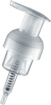 Op maat gemaakte transparante luchtloze lotion pomp flessen Plastic schuim pomp 0.8cc voor zeep