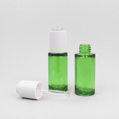 30 ml transparante groene cosmetische druppelflessen voor essentiële oliën