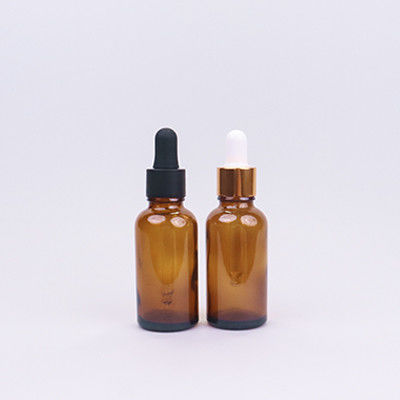 Essentie-olie Hervulbare Amber Glass Dropper Flasje 60 ml Met Aluminium Doek
