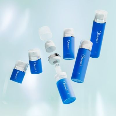 Luchtloze fles 30ml 50ml 80ml 00ml 150ml 200mlPlastic luchtloze fles PP luchtloze fles Set met 10 pompkoppen