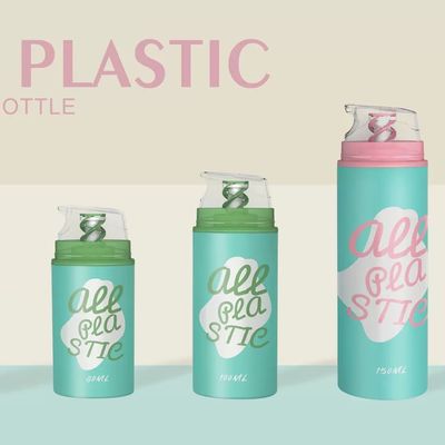 Alle Plastic Mono luchtloze fles Eco-vriendelijke huidverzorging Cosmetische pomp flessen